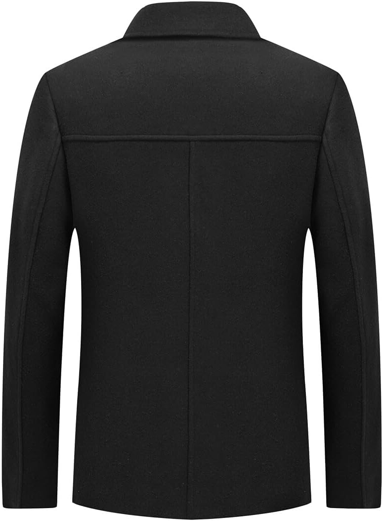 YOUTHUP Mantel Herren Wollmantel Winter Wolle Kurzmantel Regular Fit Kurz Herrenmantel für Business