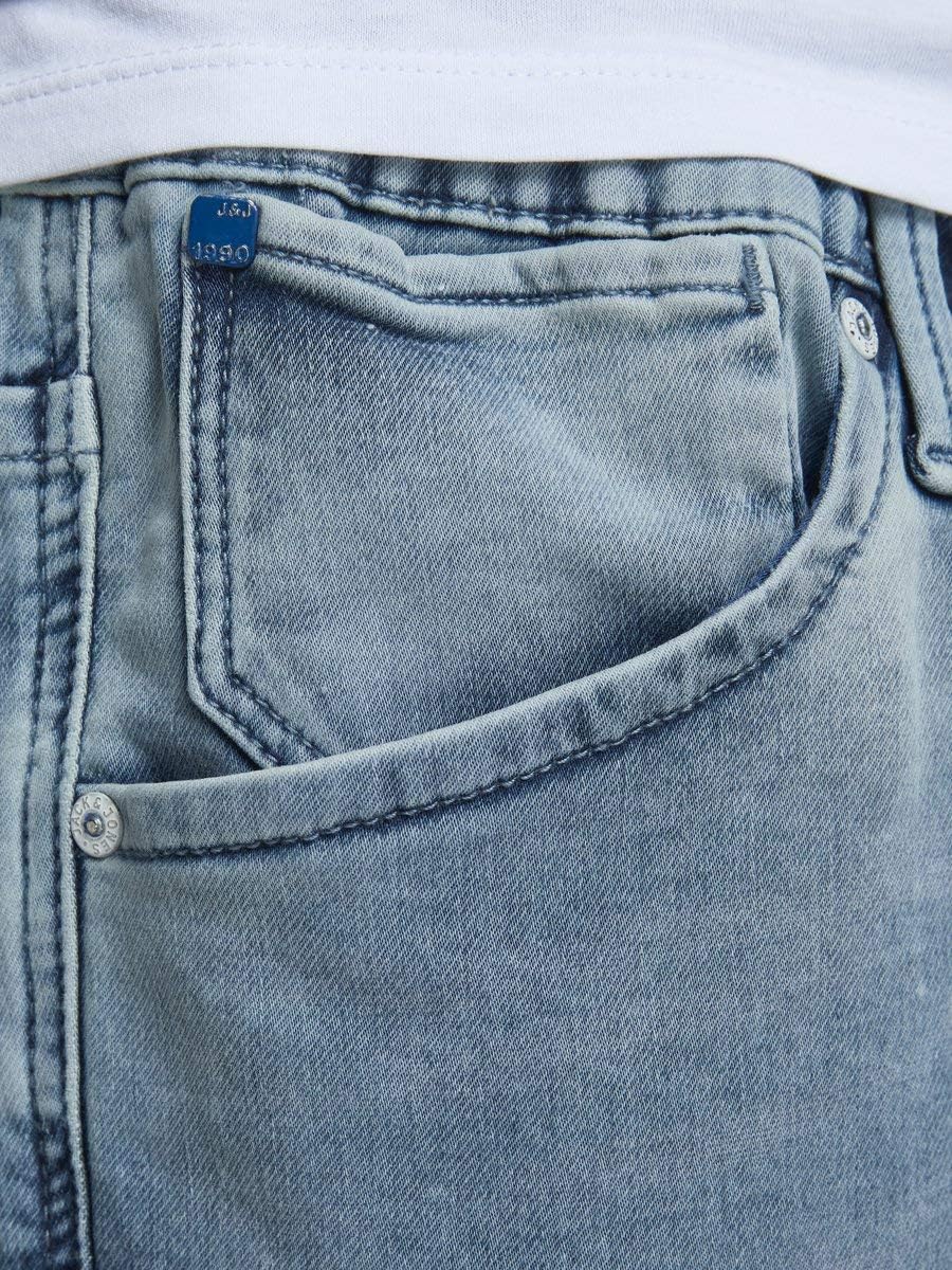 JACK & JONES Male Jeansshorts Rick Dash GE 123 Indigo Knit SBlue Denim