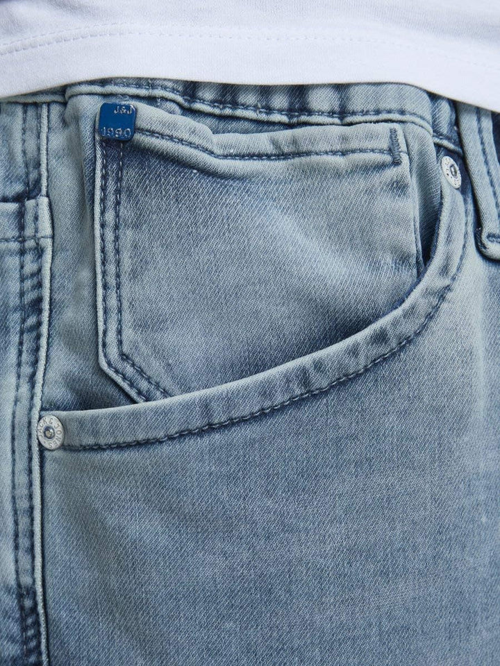 JACK & JONES Male Jeansshorts Rick Dash GE 123 Indigo Knit SBlue Denim