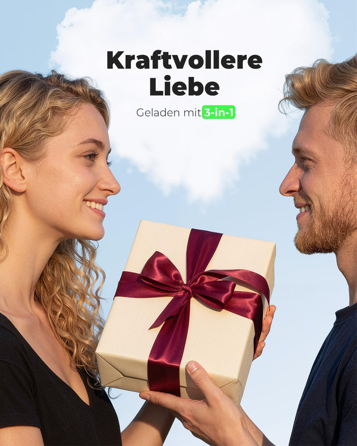 JARGOU 3 in 1 Kabelloses Ladegerät, Induktive Ladestation für Apple Watch und iPhone, Wireless Charg
