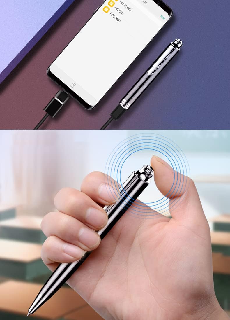 Pen Voice Recorder Q60 | 8GB USB-Aufnahmegerät | Diktiergerät mit Sprachaktivierung, 192kbps HD-Audi