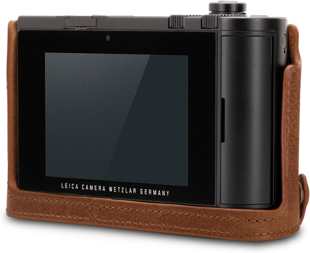 MegaGear MG1726 Ever Ready Kameratasche aus echtem Leder, kompatibel mit Leica TL2, TL, Dunkelbraun,