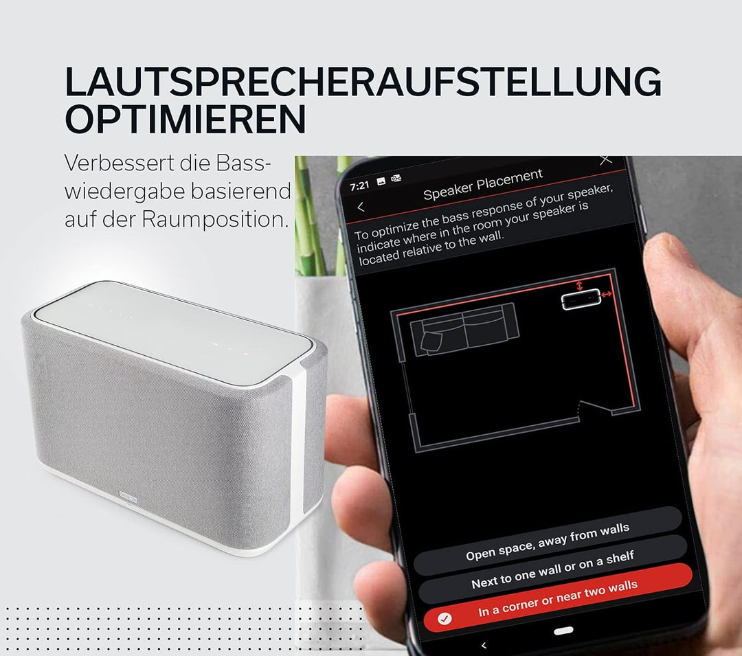 Denon Home 350 Multiroom-Lautsprecher, HiFi Lautsprecher mit HEOS Built-in, Alexa integriert, WLAN,