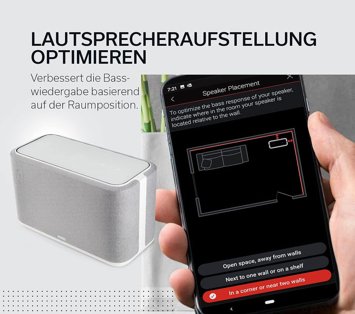 Denon Home 350 Multiroom-Lautsprecher, HiFi Lautsprecher mit HEOS Built-in, Alexa integriert, WLAN,