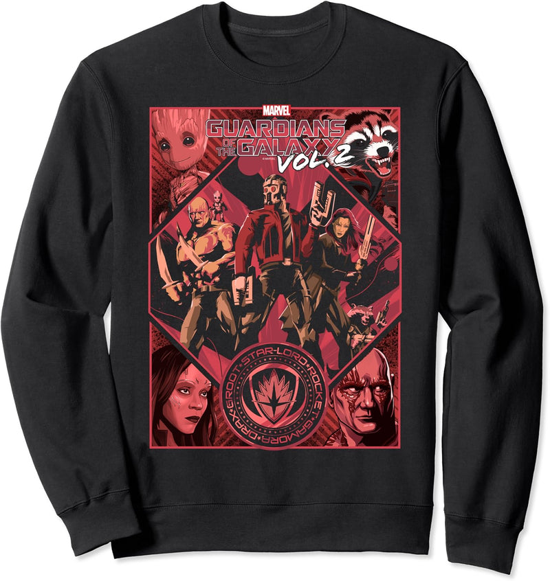 Marvel Guardians Of The Galaxy Vol. 2 Red Hue Poster Sweatshirt