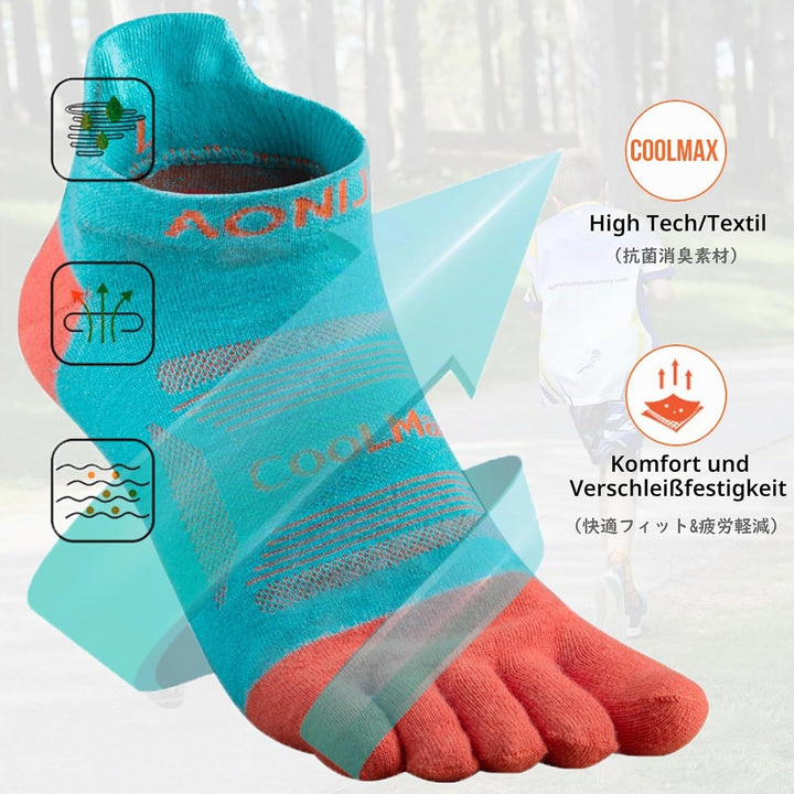 TRIWONDER Zehensocken für Herren, Damen, Adult Socken, Atmungsaktiv Sportsocken, Fünf Finger Socken