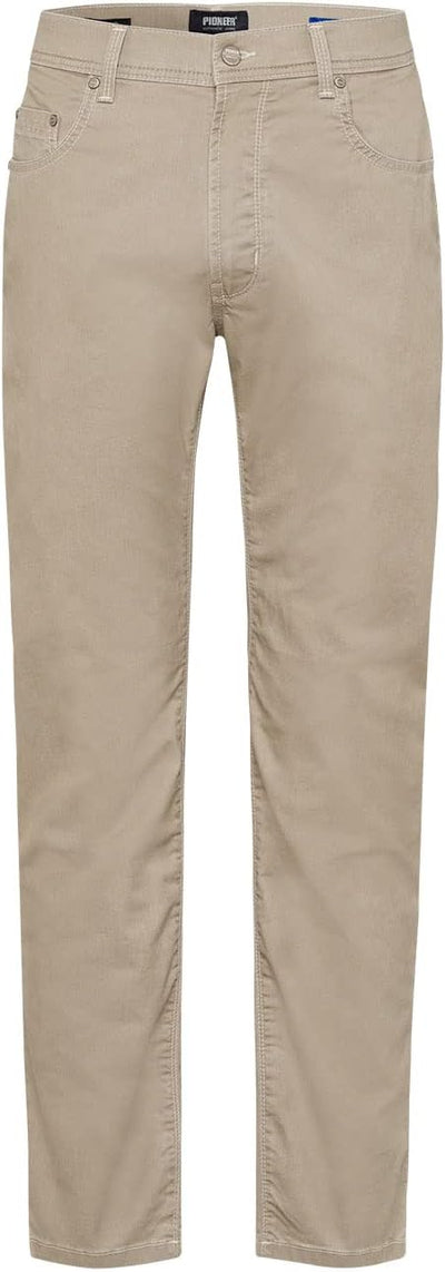 Pioneer Herren 5 Pocket Flachgewebe Stretch Hose, Beige, 31W / 30L