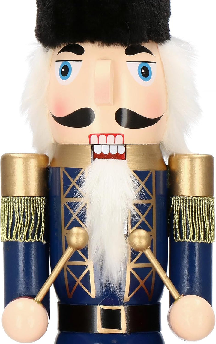 SPRINGOS Nussknacker Figur mit Trommler Kosakenmütze Dekofigur aus Holz 14 x 61 cm 61 cm Soldat M.tr