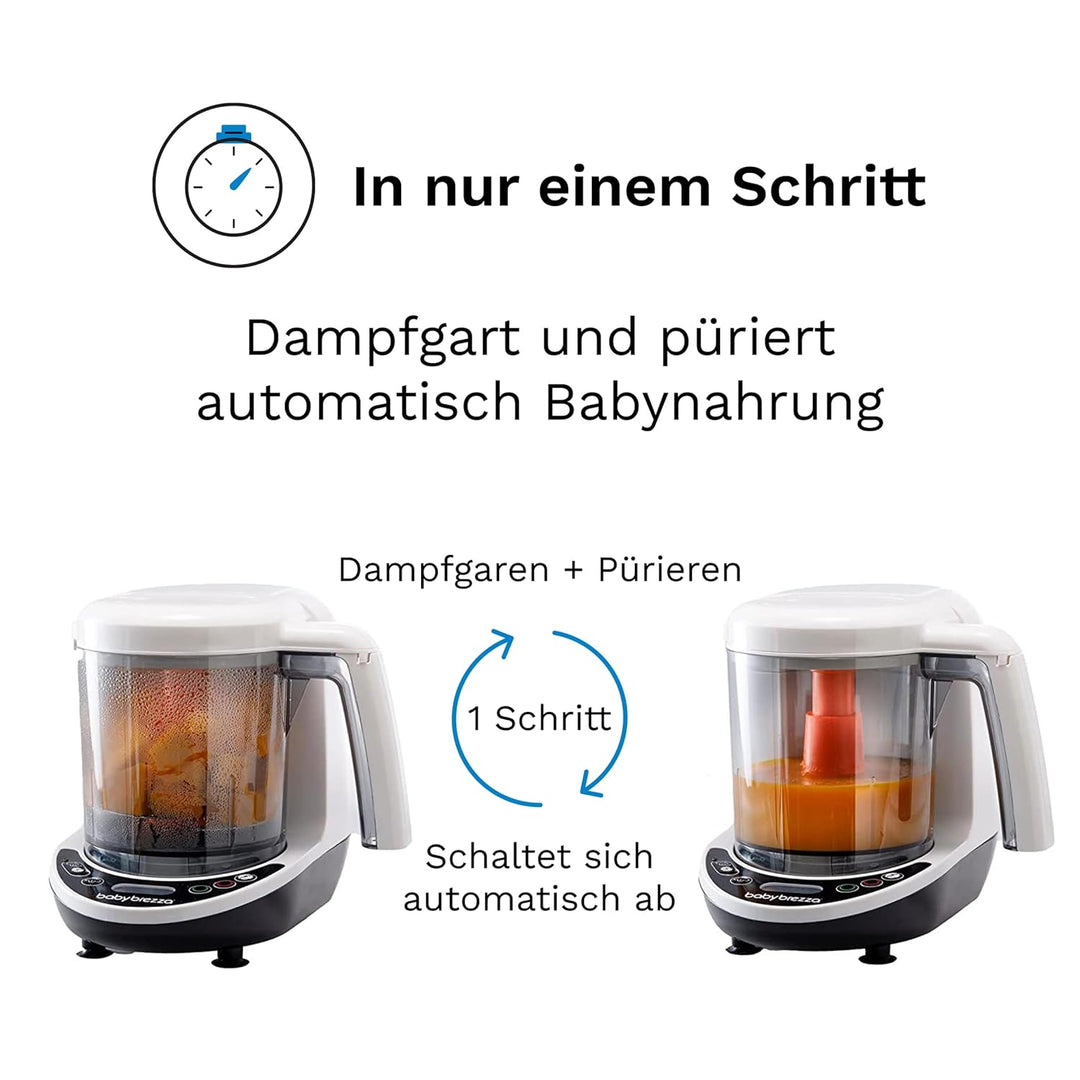 Baby Brezza - Food Maker Deluxe - Baby-Multifunktionsroboter - Dampferhitzen und Mischen von Lebensm