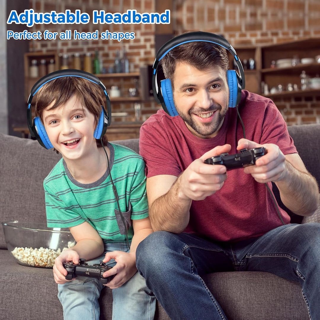 RockPapa Comfort+ Kinder Kopfhörer für Schule Jungen, Kopfhörer Kinder mit Kabel, Einstellbar, 3,5 m
