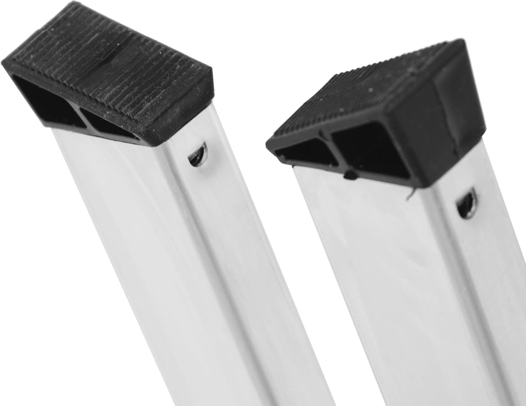 Zweiseitige Aluleiter Klappleiter Haushaltsleiter 2x4 Stehleiter Tragkraft 150kg TÜV | 4 Stufen / 15