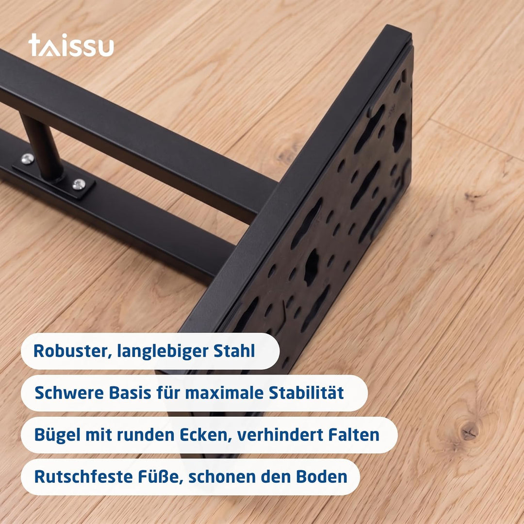 Herrendiener Mod. ADAK, Matt Schwarz | Obere Kleiderstange und Hosenstange, 52 x 18 x 100 cm, Stahl