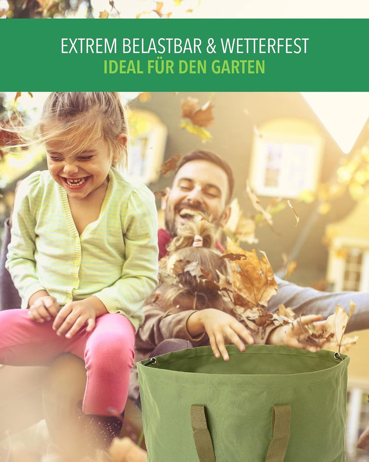 Benz Garden Garten-Abfallsack - Faltbarer Laub-Sack aus robustem Leinengewebe - Schwerlast-Gartensac