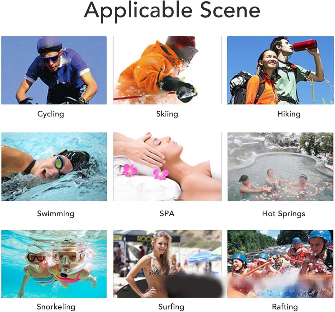 Zunate Ohrhörer-Unterwasser-MP3-Player, Wasserdichter Streaming-Musikplayer mit Kopfhörer Zum Schwim