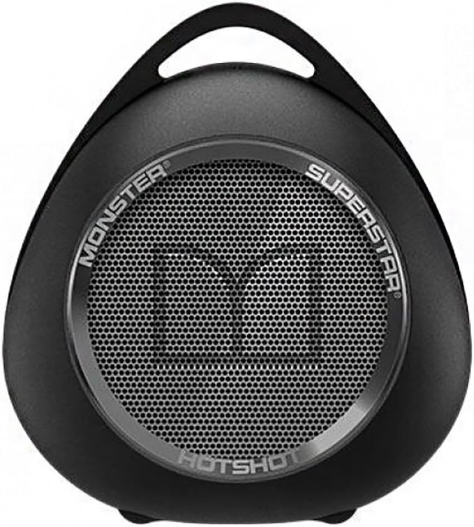 Monster Superstar Hotshot Stereo-Lautsprecher, zylindrisch schwarz Platin, schwarz platin