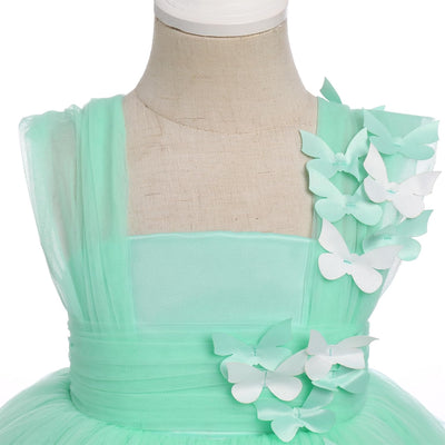 FYMNSI Baby Mädchen Prinzessin Kleid Blumenmädchenkleid Taufkleid Kleinkinder Schmetterling Festlich