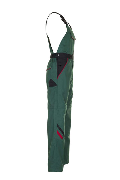 Planam Highline Herren Latzhose grün schwarz rot Modell 2335 Grösse 44 grün/schwarz/rot 44, grün/sch
