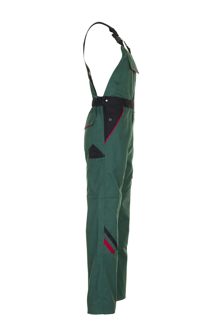 Planam Highline Herren Latzhose grün schwarz rot Modell 2335 Grösse 48 grün/schwarz/rot 48, grün/sch