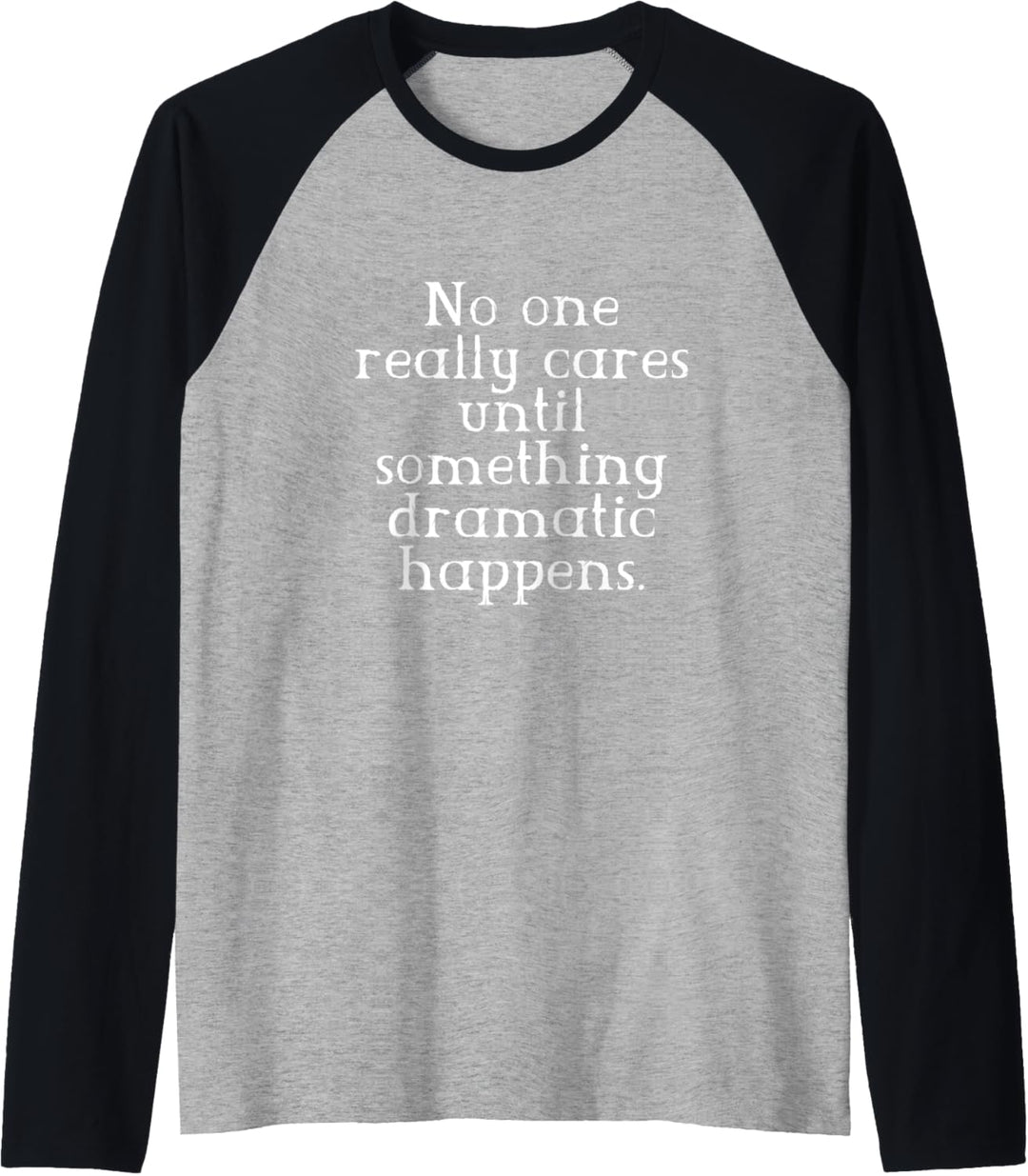 No One Really Care Aesthetic Emo Goth Punk Shirt Gift Raglan