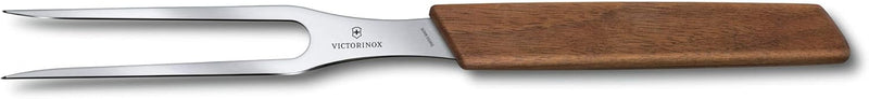 Victorinox, Swiss Modern, Profi Tranchiergabel, Extra Scharfe Klinge, 15 cm, Edler Holzgriff, Rostfr