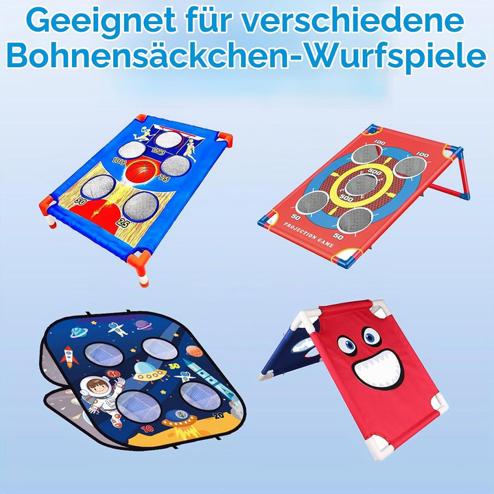 10 Stück Cornhole Säckchen 10X10cm,Bean Bag Wurfspiel Set für Kinder,Fun Sports Games Sitzsack für P