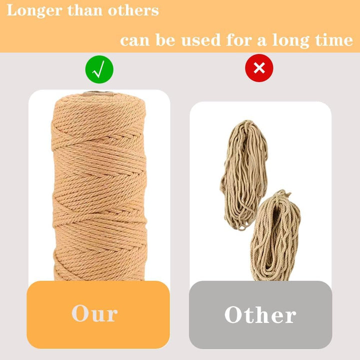 Juteschnur 3mm 200m Juteband Natur Robustes Juteseil und Paketschnur für Garten DIY Makramee Garn Ge