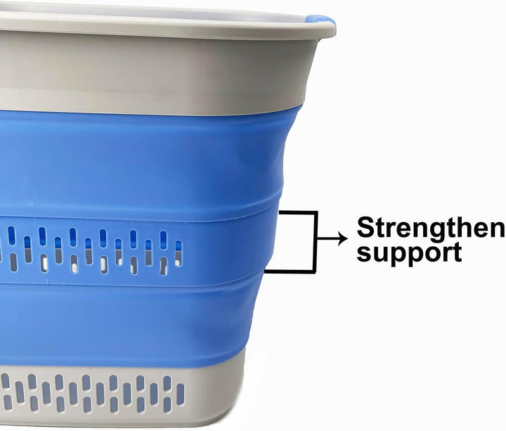 SAMMART Zusammenklappbarer Wäschekorb aus Kunststoff, 40 l, faltbarer Pop-Up-Aufbewahrungsbehälter/O