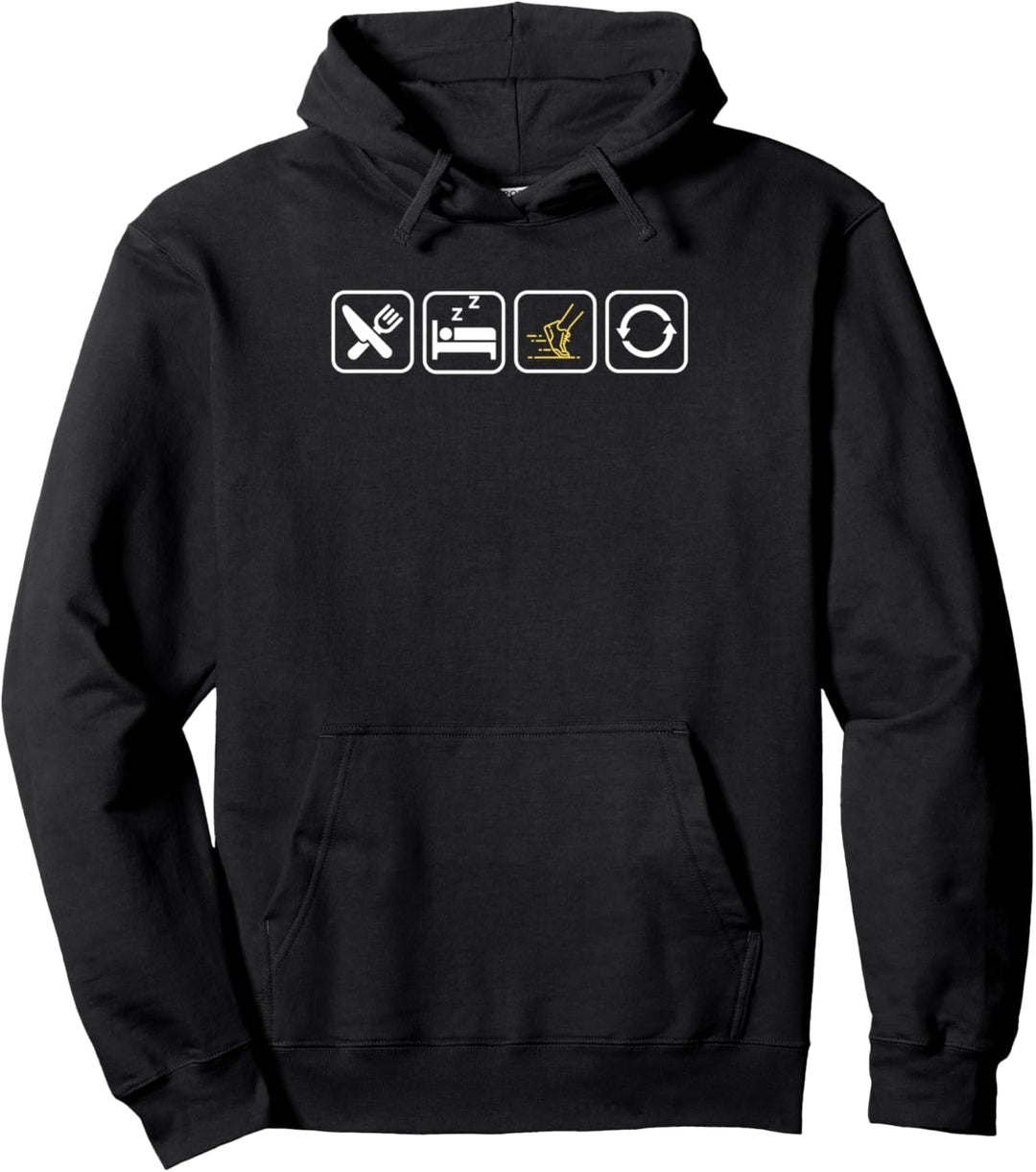 Eat Sleep Run Repeat für Läufer und Jogger Pullover Hoodie