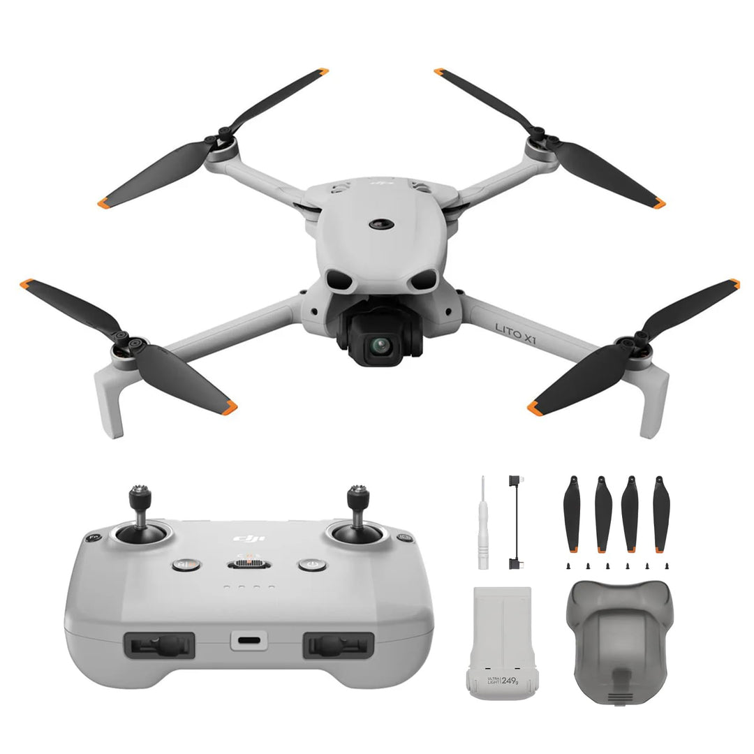 DJI Mini 3 Fly More Combo (DJI RC) – Leichte und faltbare mini-Kameradrohne mit 4K HDR-Video, 3 Batt