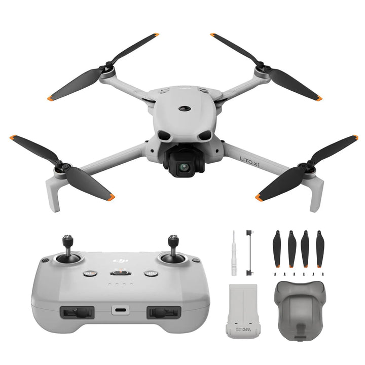 DJI Mini 3 Fly More Combo (DJI RC) – Leichte und faltbare mini-Kameradrohne mit 4K HDR-Video, 3 Batt