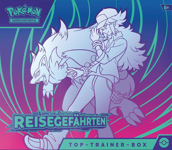 Pokémon-Sammelkartenspiel: Top-Trainer-Box Karmesin und Purpur – Reisegefährten (1 Vollbild-Promokar