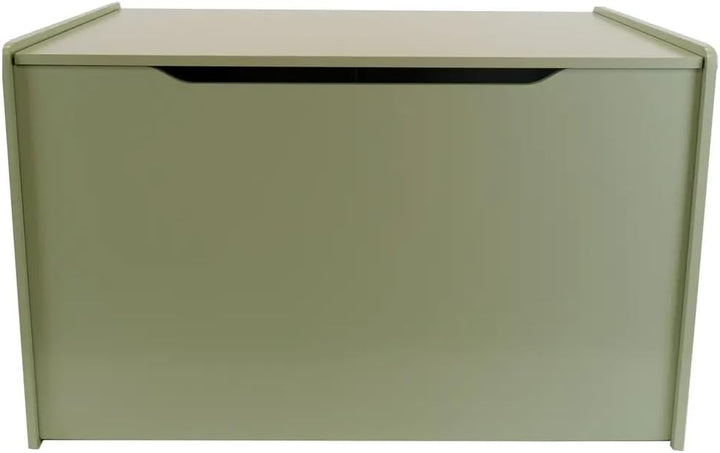 Bandits & Angels Holzspielzeugkiste Aufbewahrungsbox XL Retro Grün – Sicherer Verschluss mit Gasfede