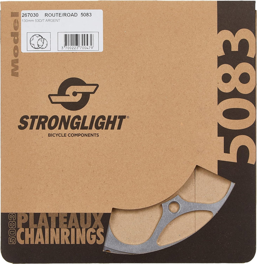 Stronglight Kettenblatt Type 130 S aussen 53 Zähne, Silber, 9/10-fach 49 T Silber, 49 T Silber