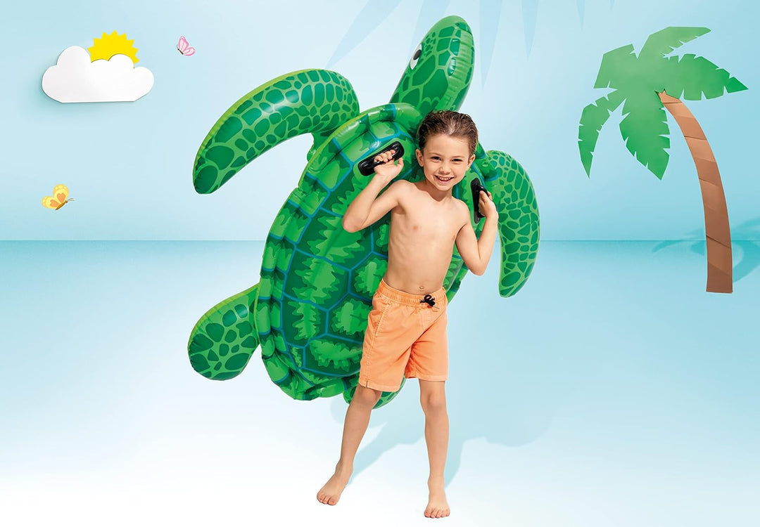 Intex Lil' Sea Turtle Ride-On, 150 x 127 cm, für Kinder ab 3 Jahren Lil' Meeresschildkröte, Lil' Mee