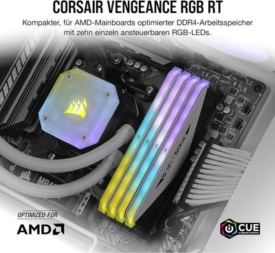 Corsair Vengeance RGB RT 16 GB (2 x 8 GB) DDR4 3.600MHz C18 Arbeitsspeicher (Dynamische RGB-Beleucht