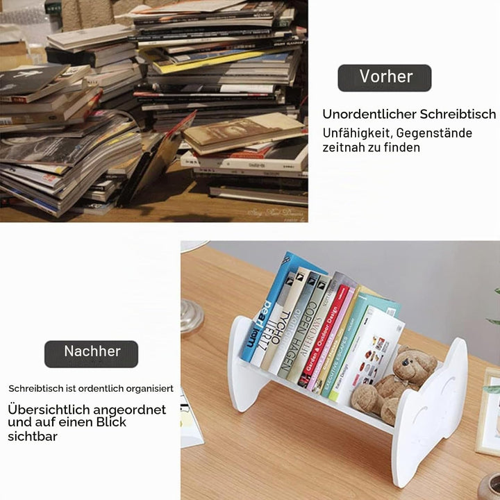 Kinder-Bücherregal, Mini Kompakter Bücherregal, Buchständer Kinder Bücher-Organizer, Kinderregal für