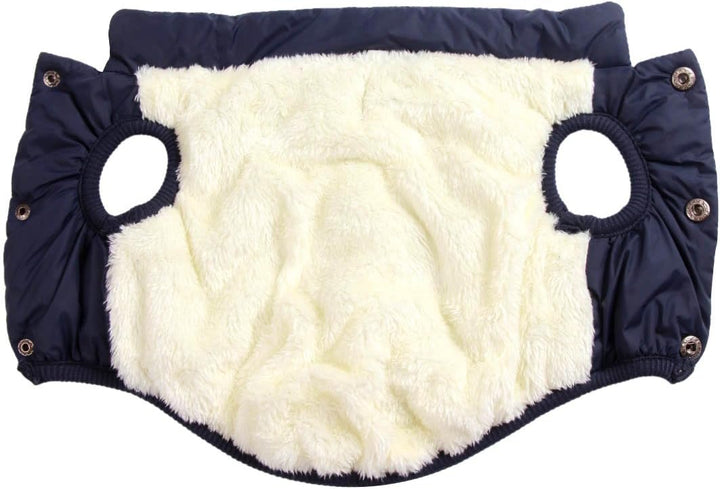 Mit Fleece gefütterte Hundejacke mit 2 Schichten von JoyDaog, sehr warm für den Winter und kaltes We