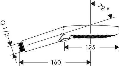 hansgrohe Duschkopf Raindance Select S, Duschbrause wassersparend, 3 Strahlarten, Antikalk-Funktion,