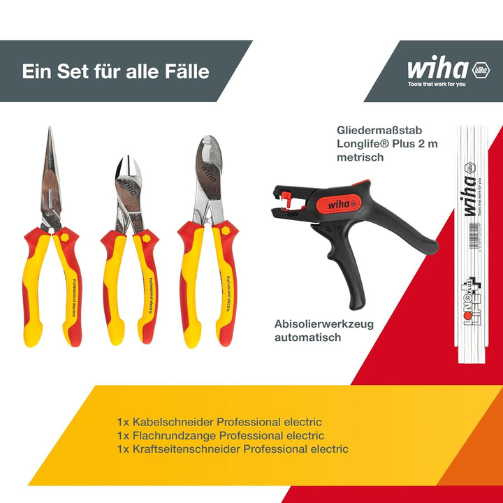 Wiha Werkzeug Set Elektriker gemischt 12-tlg. in Tasche (36389) Set Elektriker, 12-tlg.