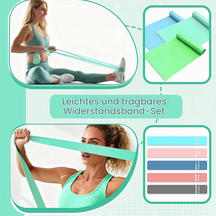 19 PCS Pilates Set, Minzgrün Home Workout Kit, Pilates Equipment mit Pilates Ring, Pilates Ball, Ter