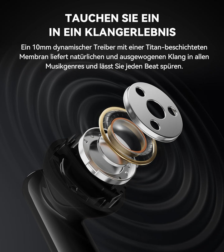 Edifier X5 Pro Kopfhörer mit aktiver Geräuschunterdrückung mit KI-verbesserten Anrufen, Transparenz,