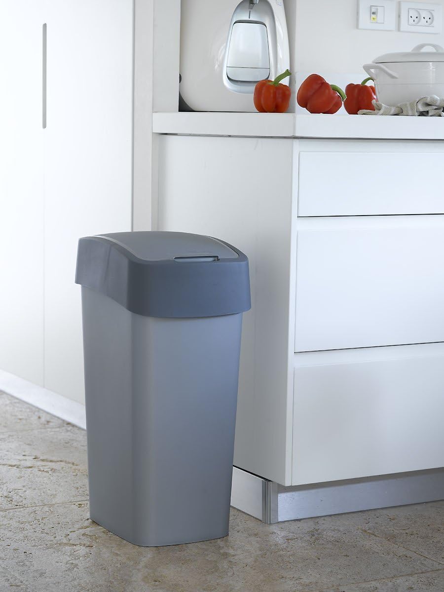 CURVER Abfalleimer „FLIP Bin“ 50L 29.4x37.6x65.3 Einheitsgrösse, 29.4x37.6x65.3 Einheitsgrösse