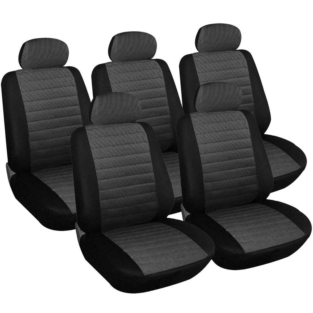 WOLTU Sitzbezüge Auto Einzelsitzbezug universal Grösse, 5er Set, schwarz/grau, grau