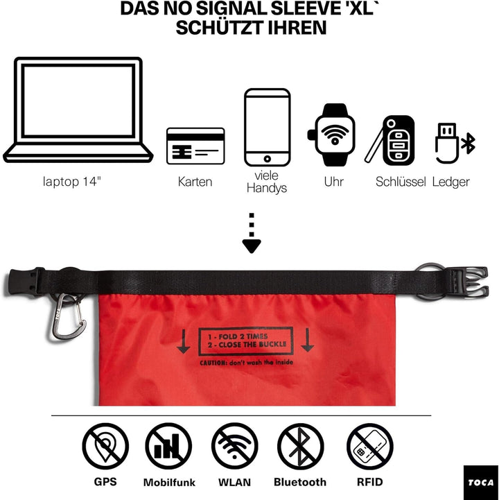 TOCA No Signal Sleeve Keyless Go Schutz Autoschlüssel Hülle, Faraday Bag und Tasche & RFID Blocker,