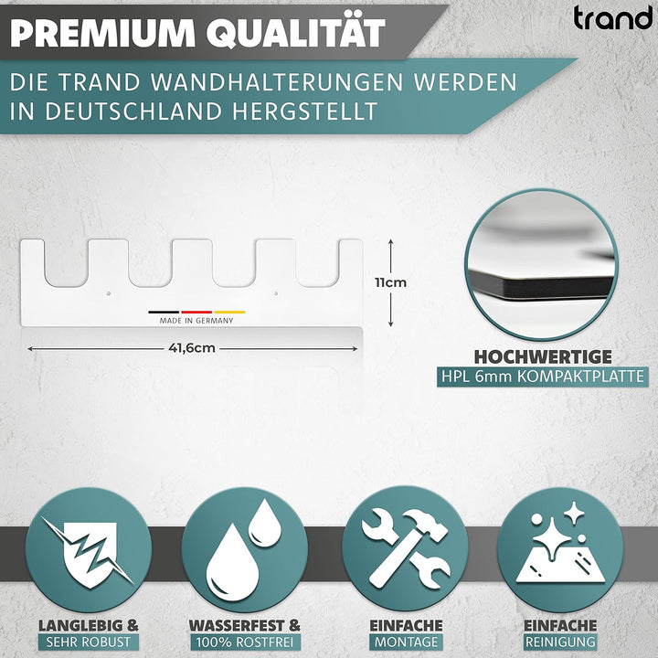 trand Wandhalterung für 18V/14,4V Akkus – Akkuhalter inkl. Montagematerial – Praktische Akku Halteru