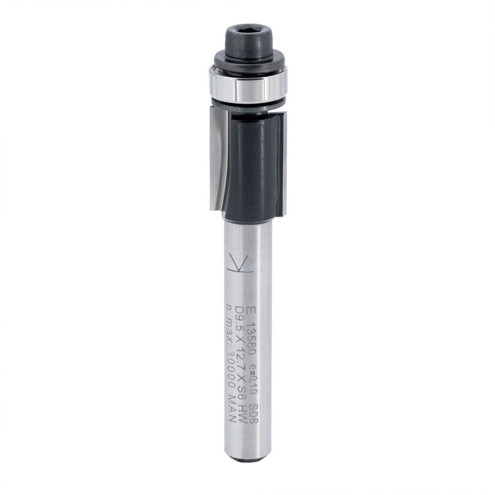 ENT 13560 Bündigfräser HW, Schaft (S) 6 mm, Durchmesser (D) 9,5 mm, NL 12,7 mm, GL 55 mm, SL 32 mm,