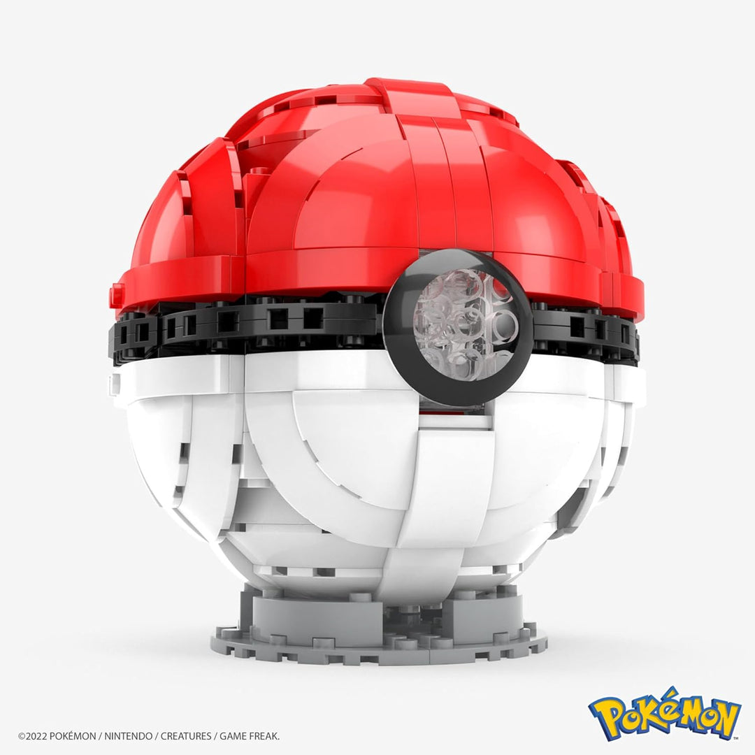 MEGA Pokémon - Jumbo Poké Ball-Bauset, leuchtende Herausforderung mit 303 Bausteinen, für Kinder ab