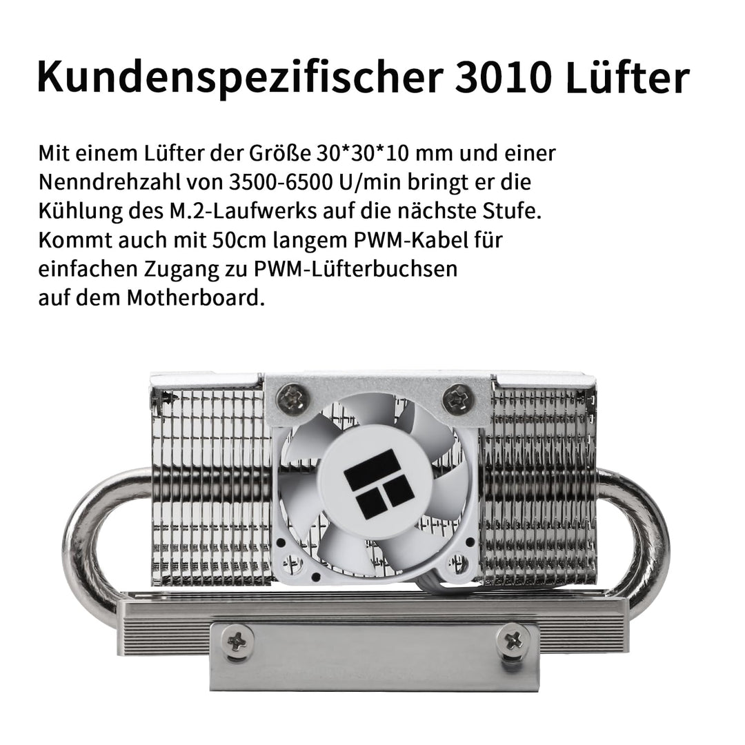 Thermalright HR10 2280 PRO SSD Cooler,2280 SSD Heatsink Kühlung,Doppelseitiger Kühlkörper,3500-6500R