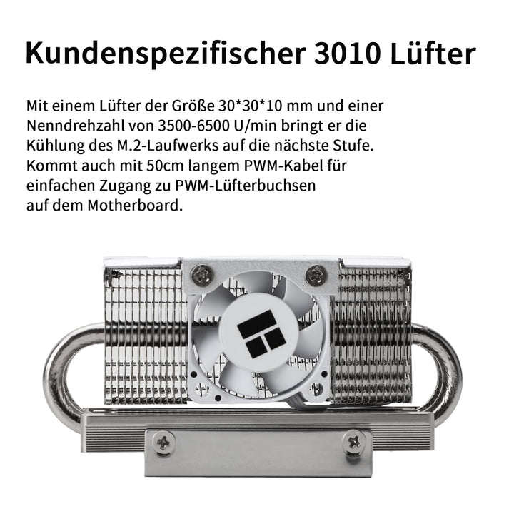 Thermalright HR10 2280 PRO SSD Cooler,2280 SSD Heatsink Kühlung,Doppelseitiger Kühlkörper,3500-6500R