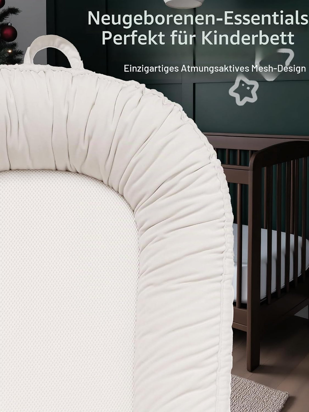 EAQ Babynest Nestchen Baby Weiches Atmungsaktives Babybett für Neugeborene Geschenk Baby Erstausstat